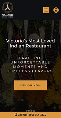 Indian restaurant website